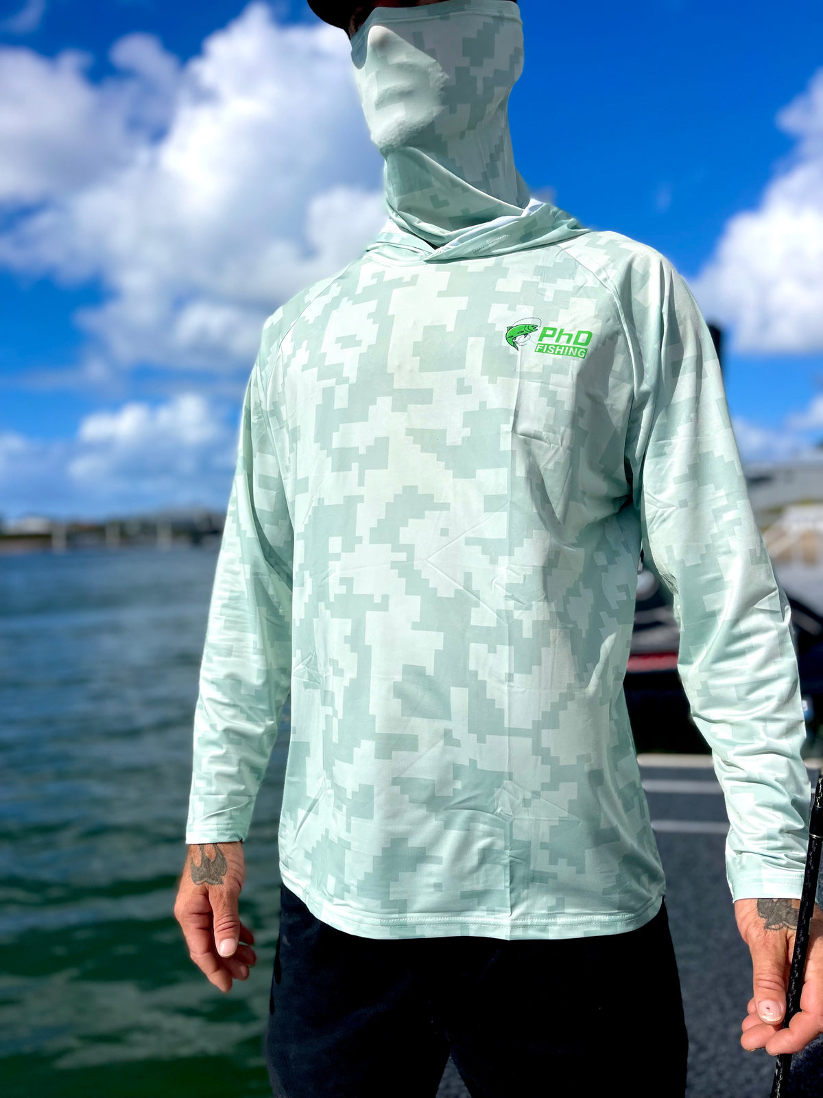 PhD light green camo shirt
