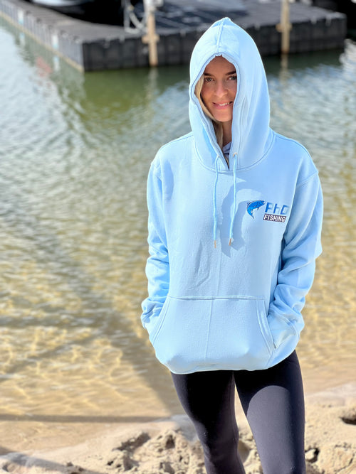 Light Blue Fleece Hoodie