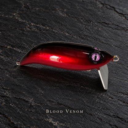 PhD Frog Fish WAKE lure in Blood Venom on black slate