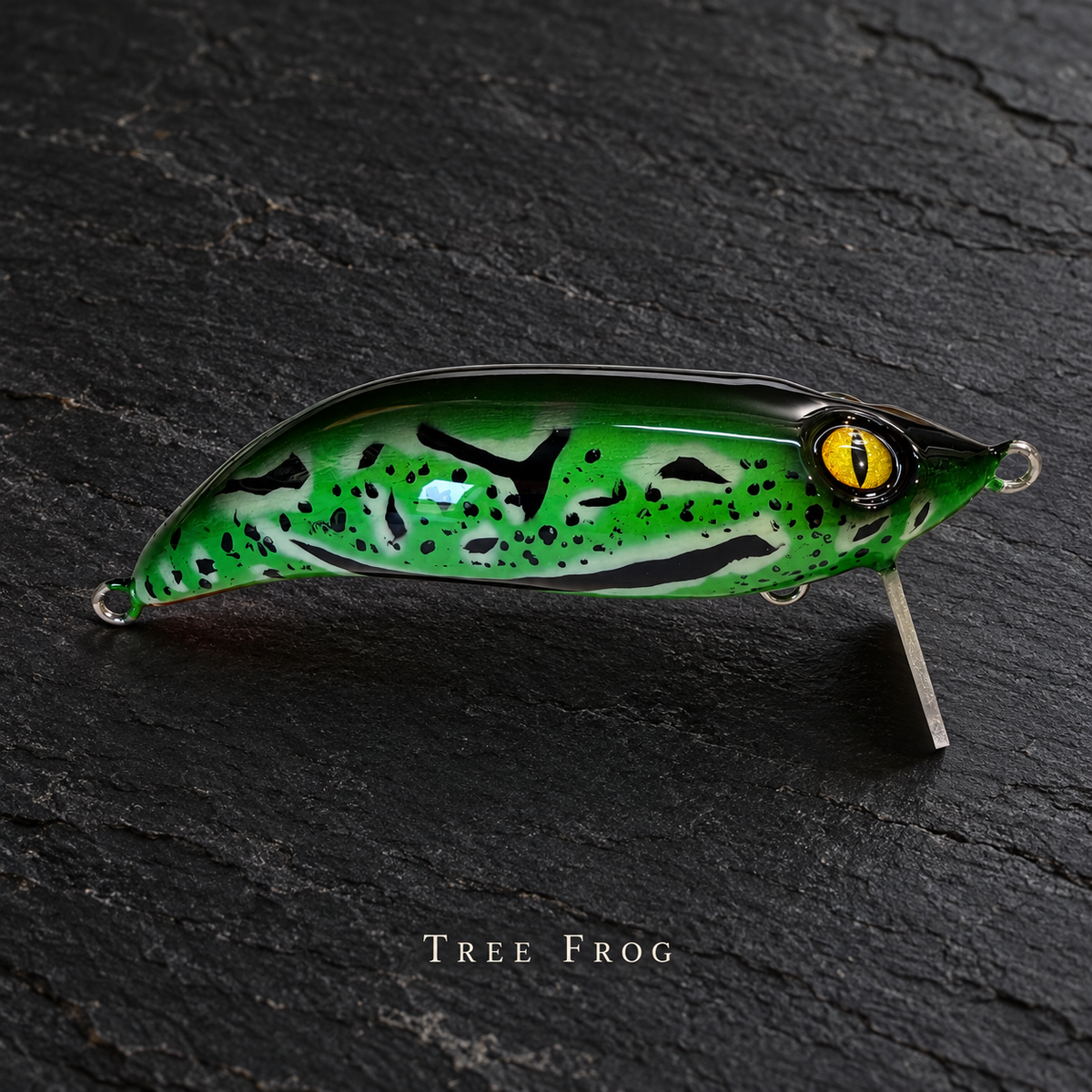 PhD Frog Fish WAKE lure in Tree Frog on black slate